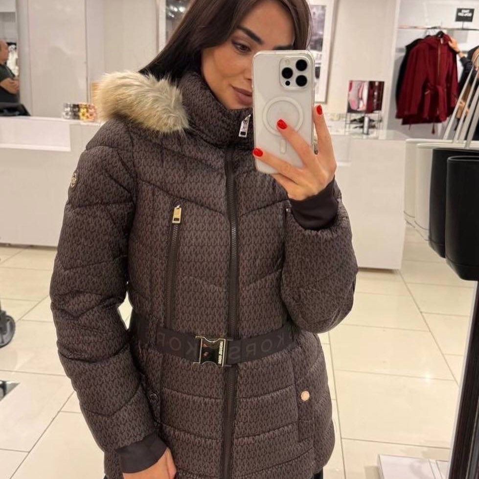MK Jaqueta Puffer com Cinto